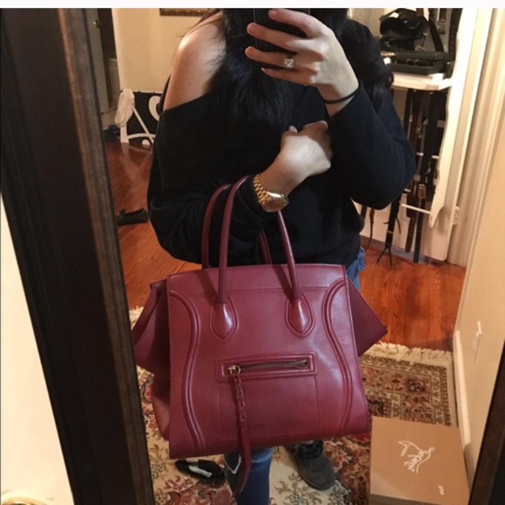 Still available Celine Phantom red/burgundy